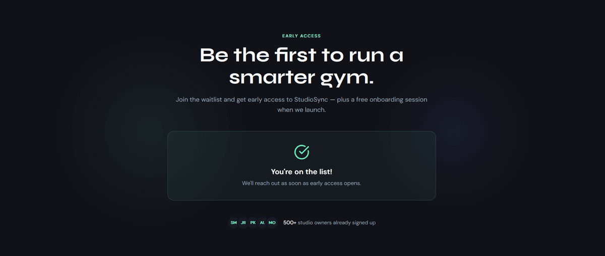 Waitlist — Success State